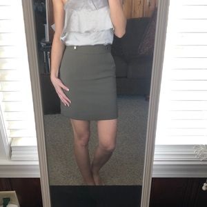 Army green skirt